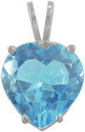 Sterling sliver & Blue Topaz Jewelry #SC-PTFB-0366-X1 #RON-2615 Rhodium-plated Sterling