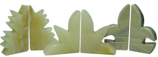 5" Mexican Onyx Floral Bookends in various colors