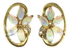 00/pair #OC-E2567-23 Earrings with 12 3.5mm round Opals of 1.
