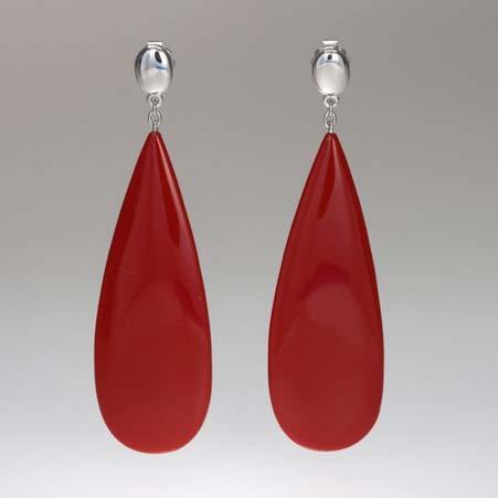 5mm In Diameter 5mm Deep Regular Price: $195 Sale Price: $98 Artist: Sanalitro Name: Acrylic Teardrop Dangle Earrings in Solid Red Item # 93 ALU: SA EA SOL TD RED Red Description: