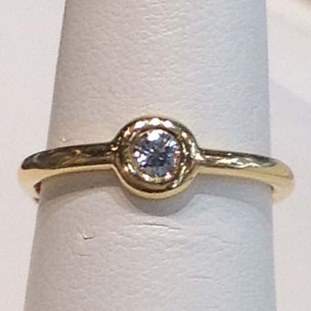 Name: Flush Halo Engagement Ring with White Diamond in 18kt Yellow Gold Item # 10304 ALU: ZM R204D.15/Y Finger Size 6.