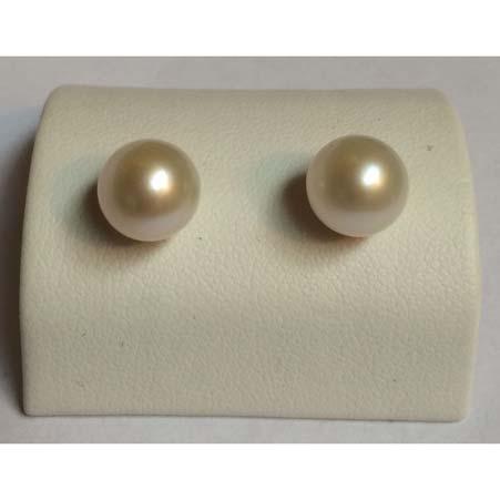 Pearl Stud Earrings in 14kt Yellow Gold Item # 8813 ALU: ZMEP08WH14Y White Cultured Pearls Description: 14kt Yellow Gold Two