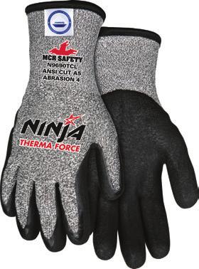 of Ninja Ice HPT Independent Testing Endorses the Ninja Ice HPT Polymer remains soft and flexible on the glove after 10,000 flexes at -4ºF and