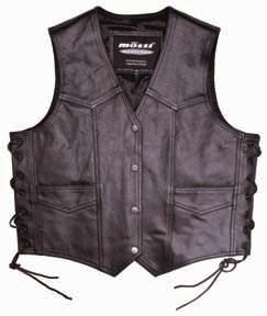 MEN S LACE UP LEATHER MOTORCYCLE VEST MOSSI MEN S LACE UP LEATHER VEST Premium leather Fully lined /