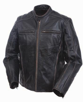 MEN S DRIFTER PREMIUM LEATHER JACKET rear exhaust vent Built for speed and comfort - this high quality jacket delivers in function as much as it