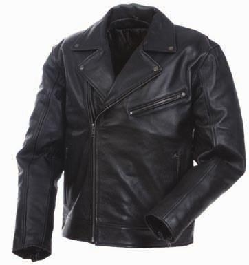 MEN S POLICE PREMIUM LEATHER JACKET snap down collar A traditional basic biker jacket made from quality leather, this jacket