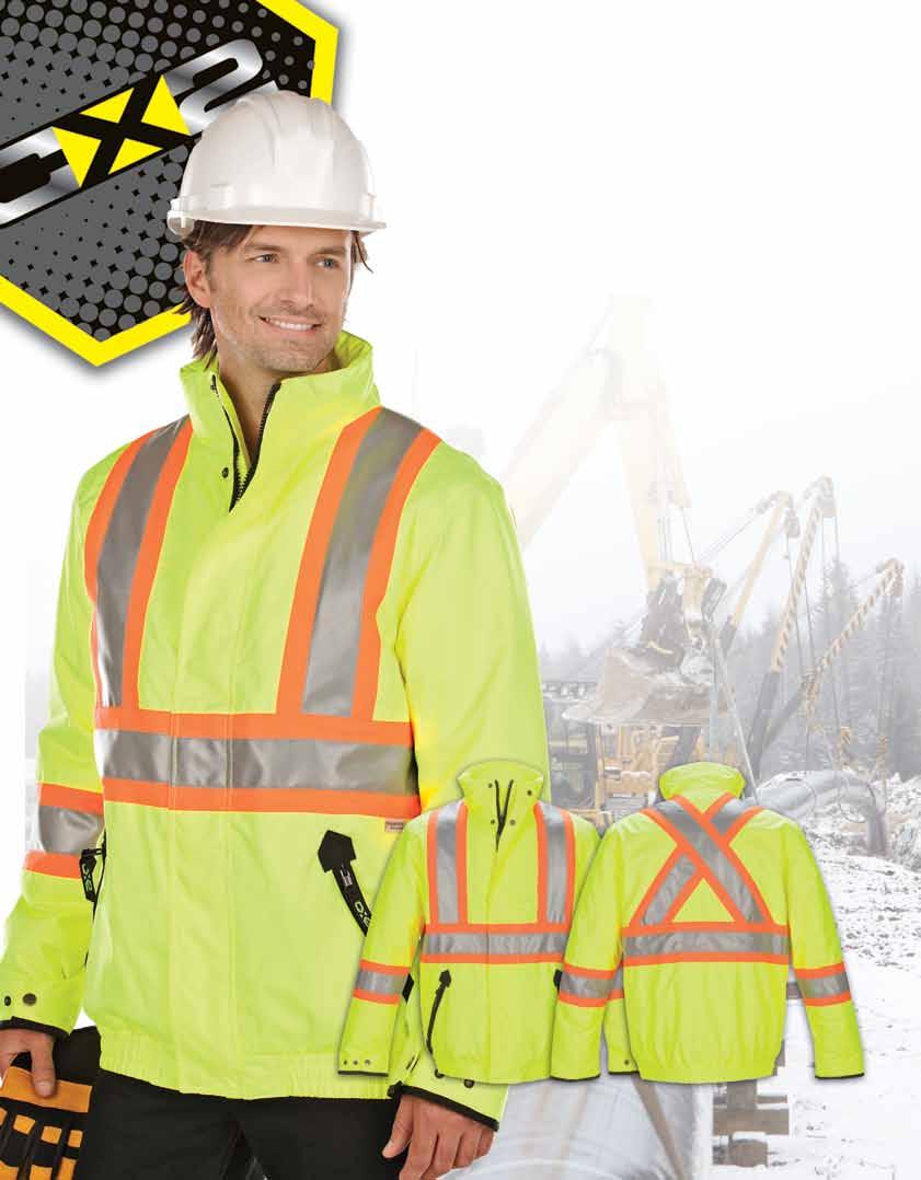New POLYESTER CANVAS HI-VIS INSULATED Bomber Jacket 4 band with 3M reflective and contrasting tape in WSIB configuration. Heavy duty polyester canvas with taped waterproof seams & breathable finish.