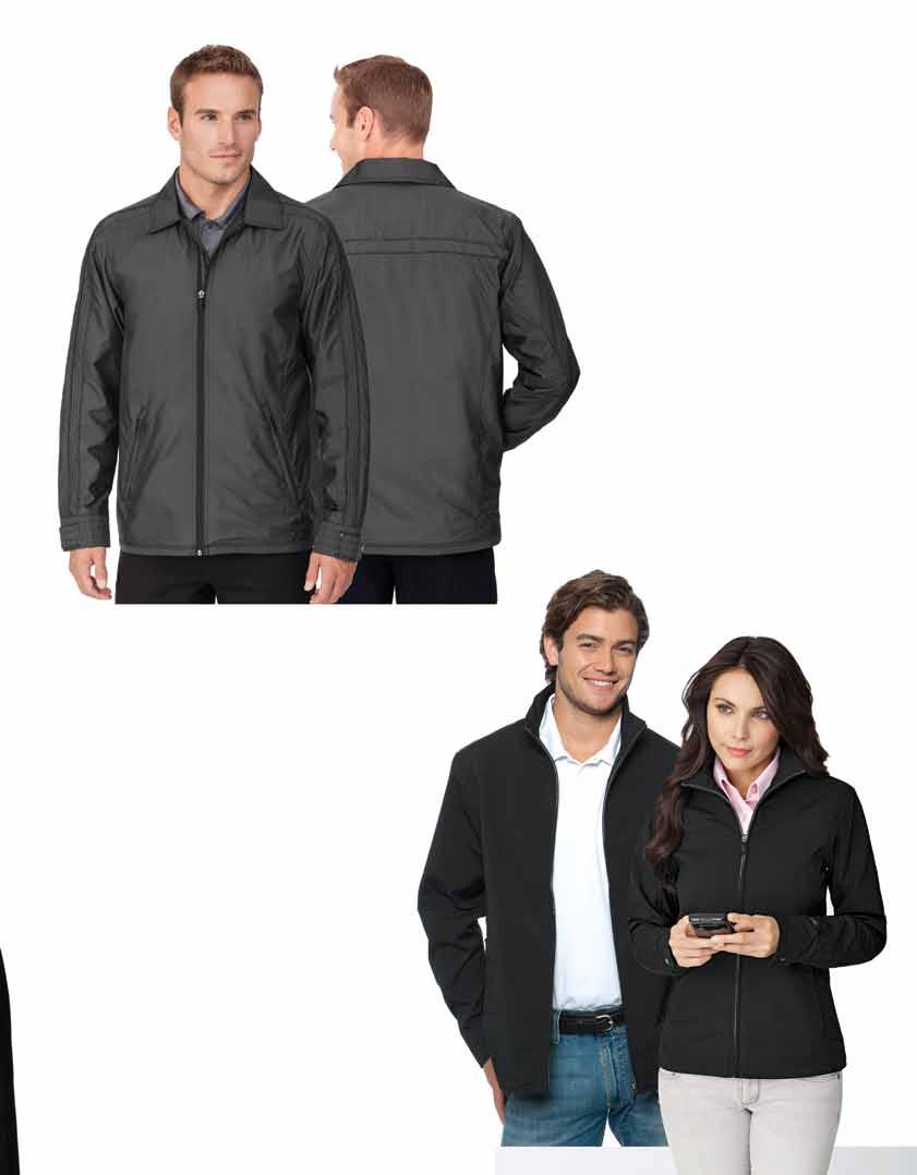 Polyester Stripe Casual Jacket 100% polyester outer shell with mesh body lining. Textured self piping, CX2 auto lock coil zipper on front placket and pockets. Welt zipper pocket on inner right front.