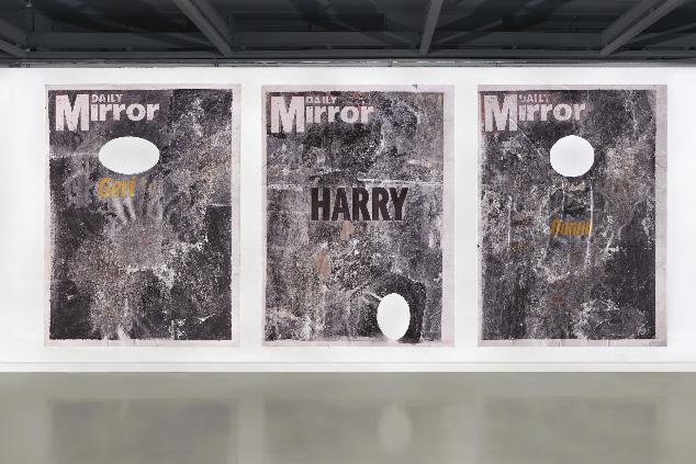 Daily Mirror, 2009 UV print on paper Exhibition view