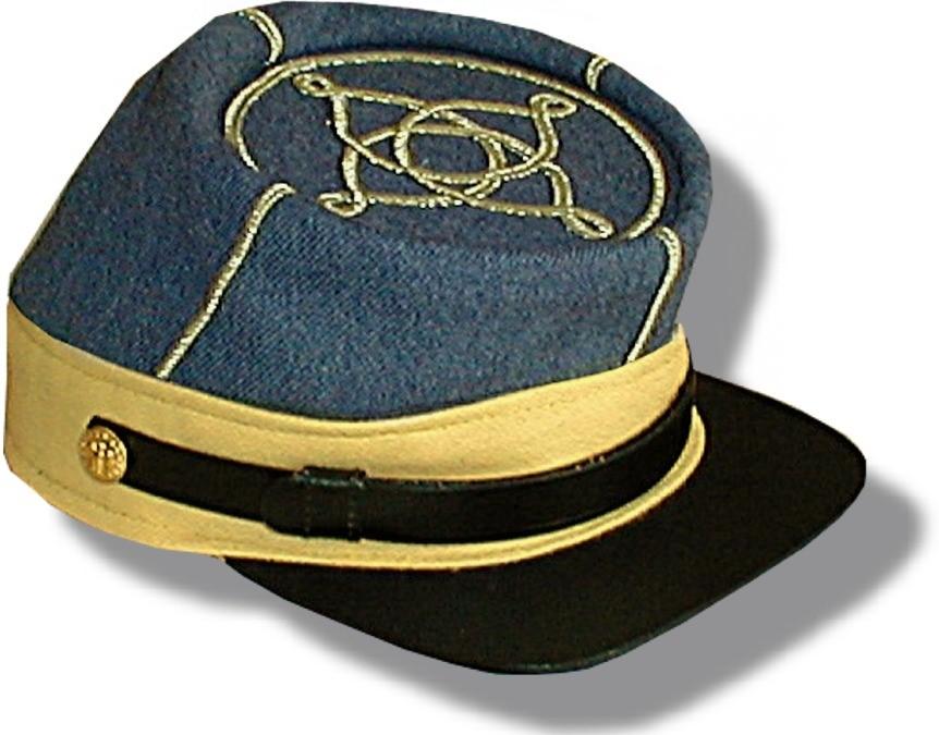 www.quartermastershop.com CS Officer Caps- Chasseur Pattern Confederate OFFICER KEPIS have progressive rows of our Gold Soutache braid on the top, sides, front and back of the cap to indicate rank.