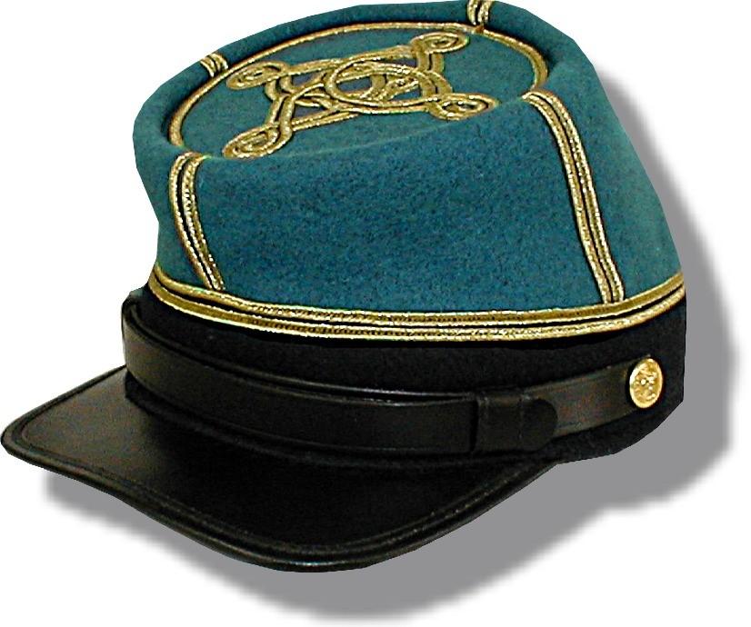 Other caps show the popular deluxe braid pattern (listed in the options below) which has corresponding rows of braid added around the top of the cap band.