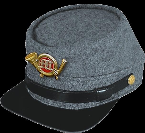 The chin straps on Confederate caps do not have the brass slide as found on US Marine Caps. the Confederate M buttons are used on the strap. Made in USA.