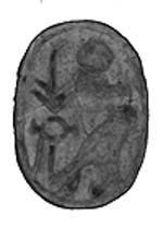 Portland Art Museum 29.16.77a Scarab with the inscription 'The god Khons is (my) protection.' Steatite. New Kingdom. Portland Art Museum 29.16.63a.