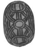 Scarab with knot pattern. Steatite. New Kingdom. 1.6 cm. Portland Art Museum 29.102c.