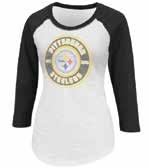 Women s Princess Raglan ¾ Sleeve T-Shirt by NFL Team Apparel.