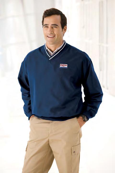 Nylon Packable Jacket Repels rain and resists wind Folds neatly into its own pocket 100% nylon; machine wash, dry Color: Navy Style 38655 with Exxon