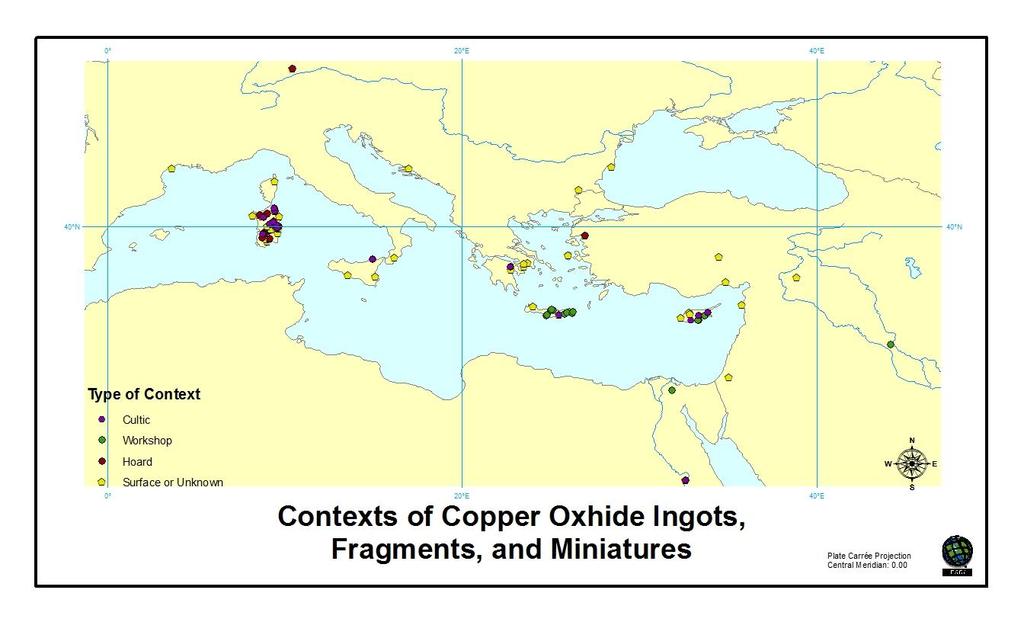 Map 8: Contexts of Copper Oxhide