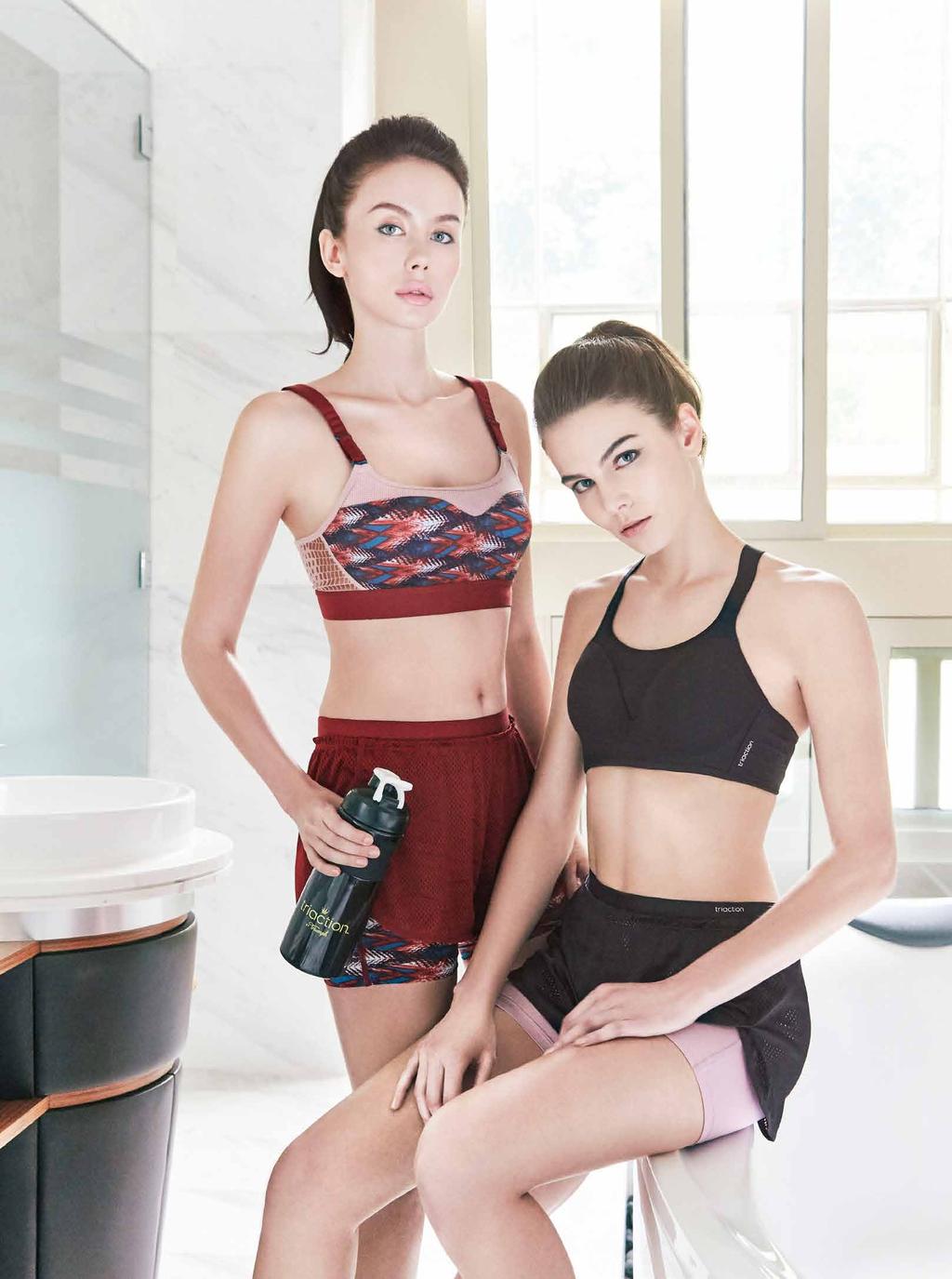Triaction functional, fashionable workout gear Not all sports bras are made equal; the kind of workout determines the type of support you need.