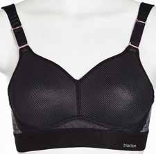 Cups are perforated for superior breathability, while a cross-back design and detailed adjustable straps make it fashionable. There s padding for contouring, too.