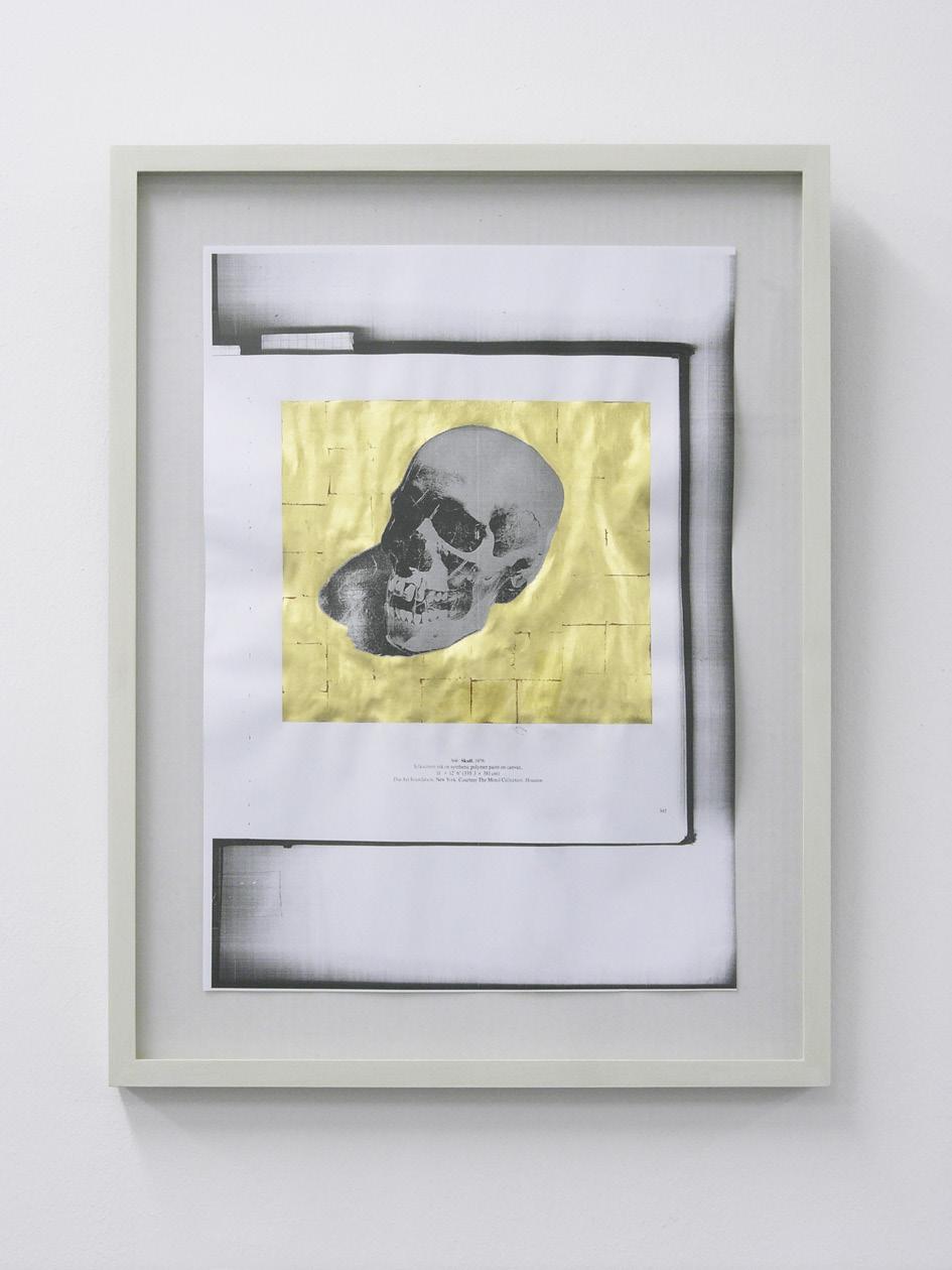 Skull (Icon, after Warhol), 2009 beaten gold on