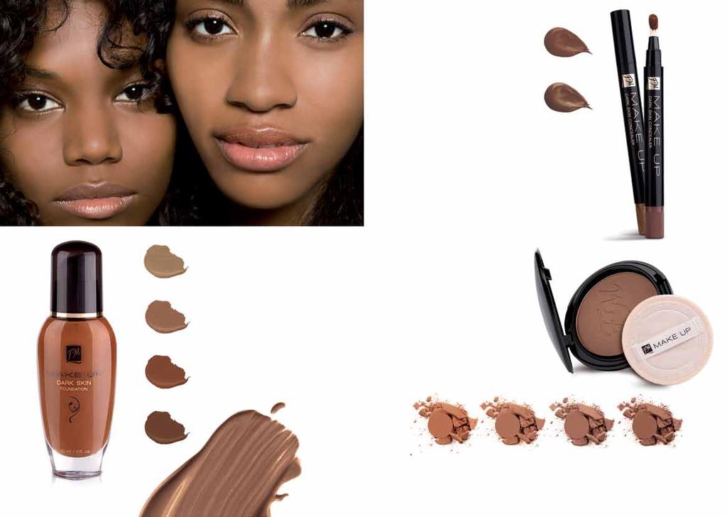 DARK SKIN CONCEALER Dark skin concealer based on water in silicone formula light-scattering pigments illuminate the skin and make your face look well-rested ideally covers up minor skin imperfections