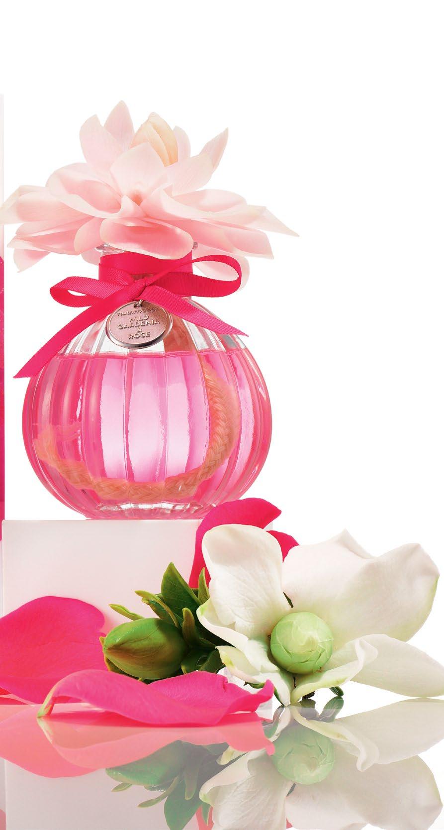 HOME MUST-HAVE ROOM IN FULL BLOOM The perfect gift for every home Nothing awakens your mood or brightens up your home like our charming NEW Wild Gardenia & Rose Fragrance Diffuser with the fresh