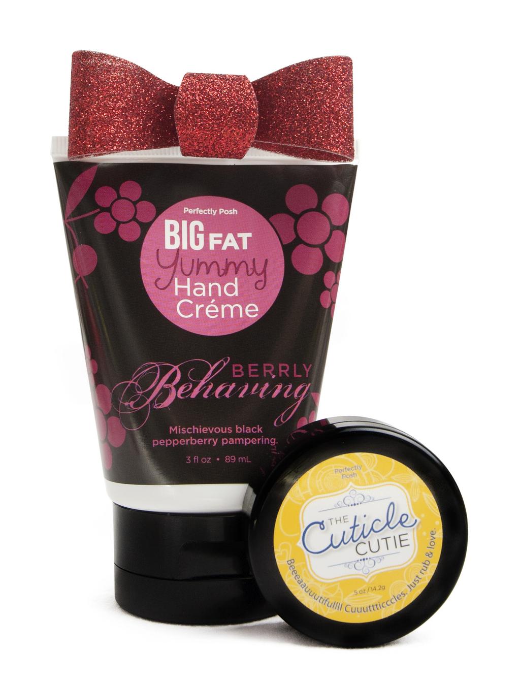 Big Fat Yummy Hands Bundle Hard-working hands need extra holiday loving. Non-greasy black pepperberry hand creme Intense lemony cuticle butter Get it both!