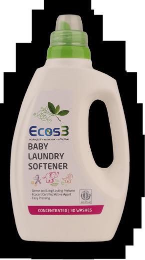 ORGANIC BABY LAUNDRY DETERGENT Thanks to its concentrated formula and powerful enzyme technology, penetrates the fabric and eliminates stain and malodor.