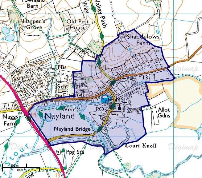 Nayland is also situated in the Dedham Vale an of Outstanding Natural Beauty that at this time only extends along the stretch of the River Stour between Manningtree in the east and Bures in the west