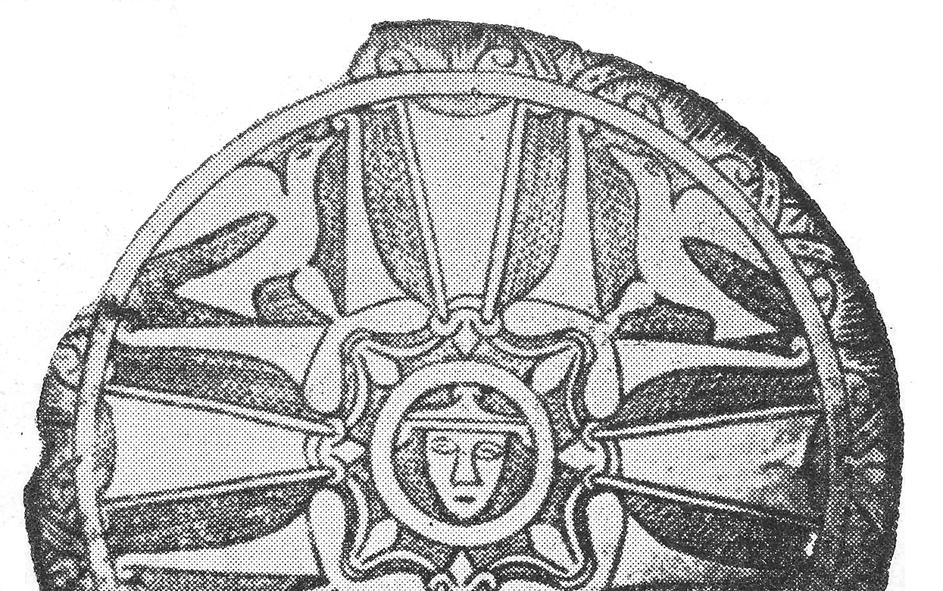 The social identity of coin hoards 167 Fig. 4: Pendant brooch of the "ring-cross" type, probably showing the crucifixion of Christ and the Holy Spirit in the shape of birds.
