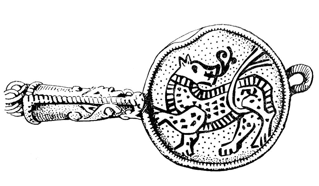 168 Nanouschka Myberg Fig. 5: Silver chain and lock with dragon/lion. Hoard from Estonia (Harjumaa, Kumna; Ajaloomuseum, Tallinn, Estonia (AM) inventory number 18136:32-51).