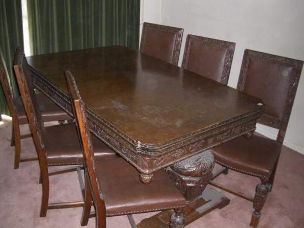 dining table and set of x 6