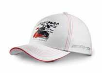 1 2 3 4 1 CHILDREN S CAP, AMG White, with red topstitching. Outer material 100% polyester. AMG SLS print on front. Silver-grey embroidered AMG logo on side.