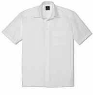 B6 695 6417-6421 2 MEN S SHORT-SLEEVED SHIRT White. 100% cotton. Kent collar. Easy-care.
