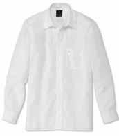 B6 695 6637-6641 3 MEN S LONG-SLEEVED SHIRT, EMBROIDERED LOGO ON COLLAR White. 100% cotton.