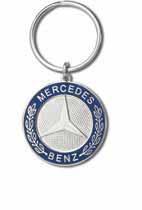 1 2 3 1 VINTAGE STAR KEY RING, CLASSIC Silver-coloured/blue. Brass.