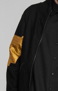 POLYESTER EMBROIDERY BLACK BOMBER