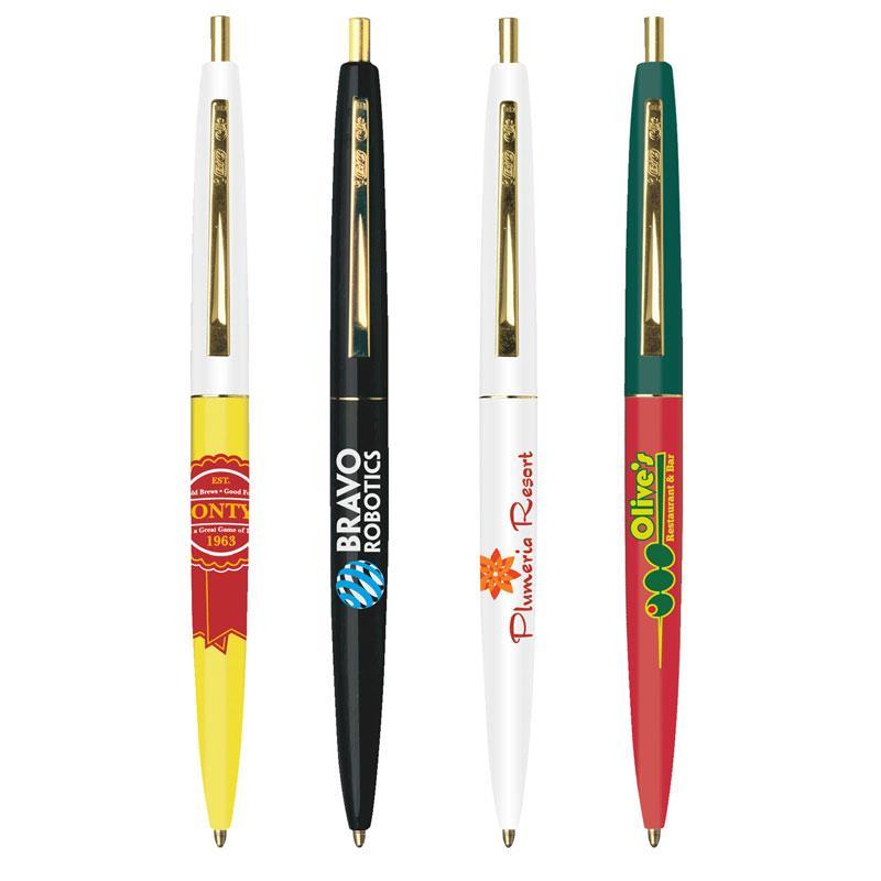 CLG BIC Clic Gold Always in stock FREE set-up Polished gold Plastic 1/2 w x 5-9/16 h $1.