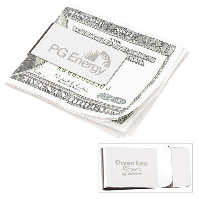 20124 Chrome Money Clip Traditional money clip easily fits bills or credit cards Chrome-Plated Brass 2 w x 15/16 h x 1/4 d $5.