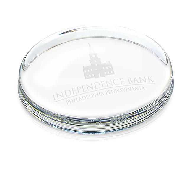 35322 Oval Paperweight A great customer thank-you gift Glass 4 w x 3/4 h x 2-3/4 d $14.