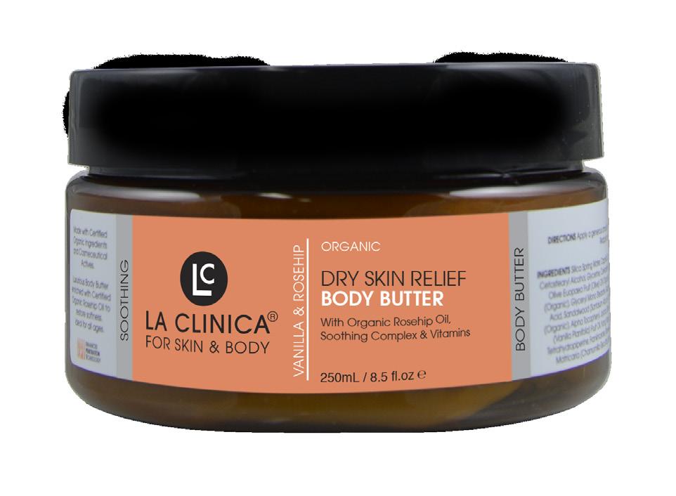 DRY SKIN RELIEF BODY BUTTER DESCRIPTION Dry and sensitive skins are soothed, softened and replenished with this deliciously flavoured natural body butter. Ideal for all ages.