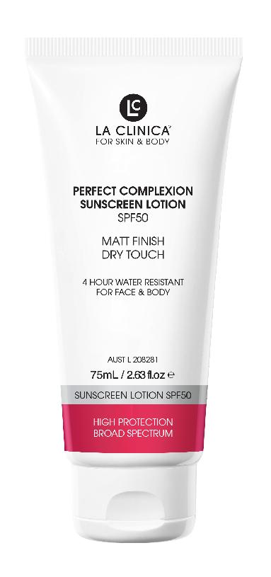 SUN CARE PERFECT COMPLEXION SUNSCREEN LOTION SPF 50 SUN CARE PIGMENTED / SUN DAMAGED / SCARRED / UNEVEN SKIN TONE HIGH PROTECTION.