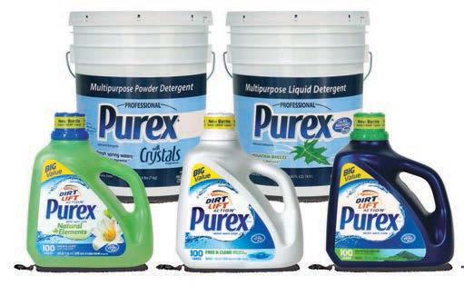The enhanced formulas of Purex Laundry Detergent give you a bright, white clean, and are compatible with all types
