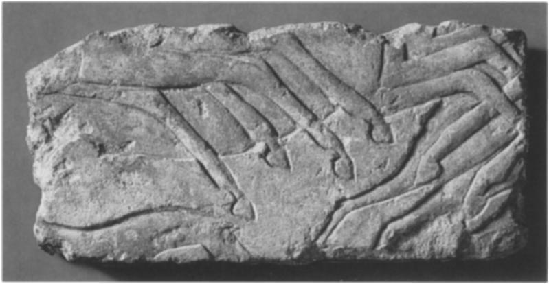 SCENE WITH A ROYAL BOAT. Height 9 in. (22.8 cm). Egyptian, Dynasty i8, late in the reign of Akhenaten, ca. I345-I335 B.C. Gift of Norbert Schimmel, 1985 (I985.