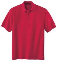6 ounce cotton/poly fiber has a traditional, relaxed look and a v-neck collar with crossover flat knit trim.