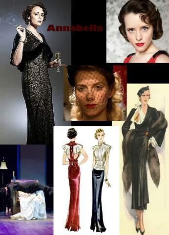 The same actress plays these women so I wanted each costume to have a unique silhouette, fabric and drape. Figure 5.7 Annabella Research #1 Figure 5.