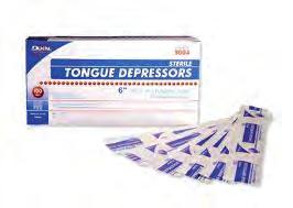 TONGUE DEPRESSORS Individually wrapped tongue depressors.
