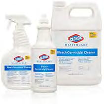 DISINFECTANTS Clorox Healthcare Bleach Germicidal Cleaners are unique, stabilized sodium hypochlorite and detergent solutions that kill pathogens fast with a one-minute contact time for a broad range