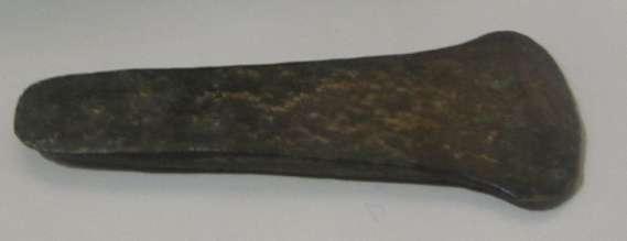 Bronze Axehead Item: Bronze Axehead Date: 2500-1700 BC Find Location: Lisboy, Siddan, Slane.