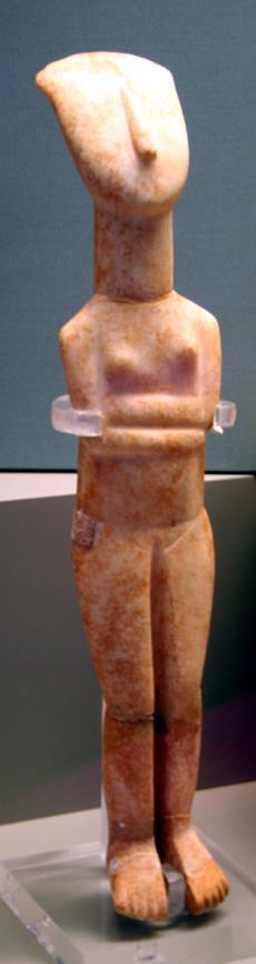 Image: Female figurine, Cycladic style Location: Cycladic islands,